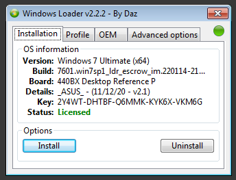 Windows 7 Loader By Daz